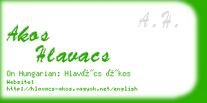 akos hlavacs business card